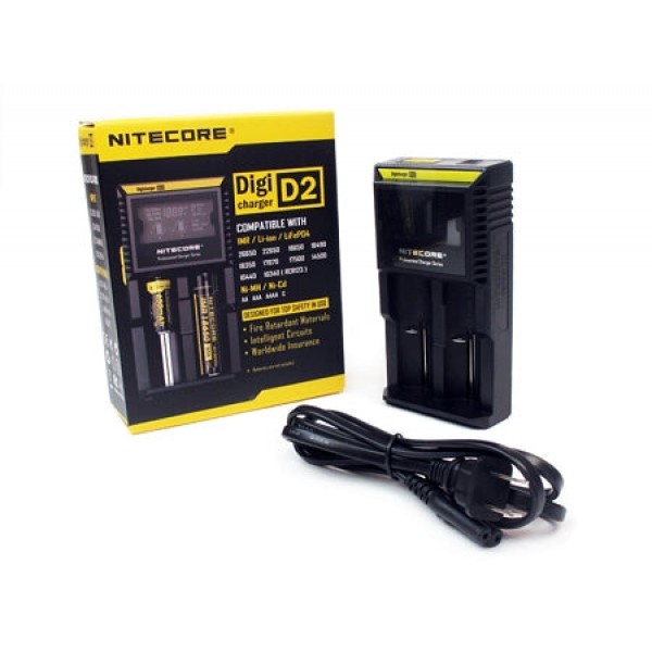 Nitecore D2 Intellicharger Charger EU-US TC MOD Battery