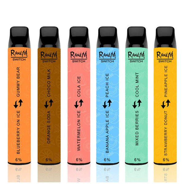 RandM SWTICH 2in1 2400 Puffs Dual Flavor Disposable with Different Versions