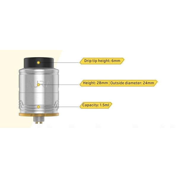 Digiflavor Aura BF RDA Tank Atomizer By DJLsb Vapes (1.5ML)