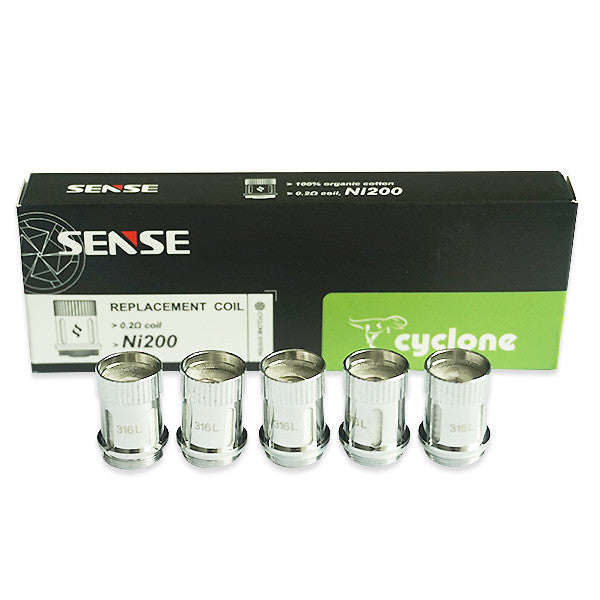 5PCS-PACK Sense Cyclone Sub- Ohm Replacement Coil Ni200 0.2 Ohm