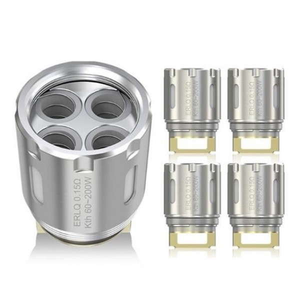 5PCS-PACK Eleaf ERLQ Quadruple Coil Head 0.15 Ohm for MELO RT 25