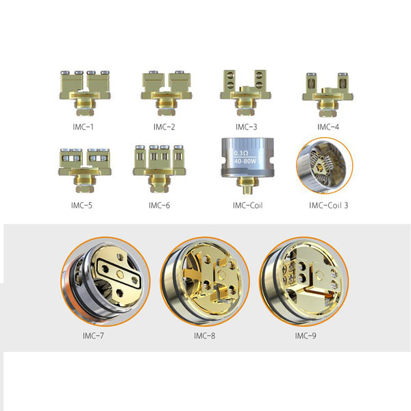 1PCS-PACK IJOY COMBO-LIMITLESS RDTA Gold-Plated Building Deck IMC-1-2-3-4-5-6