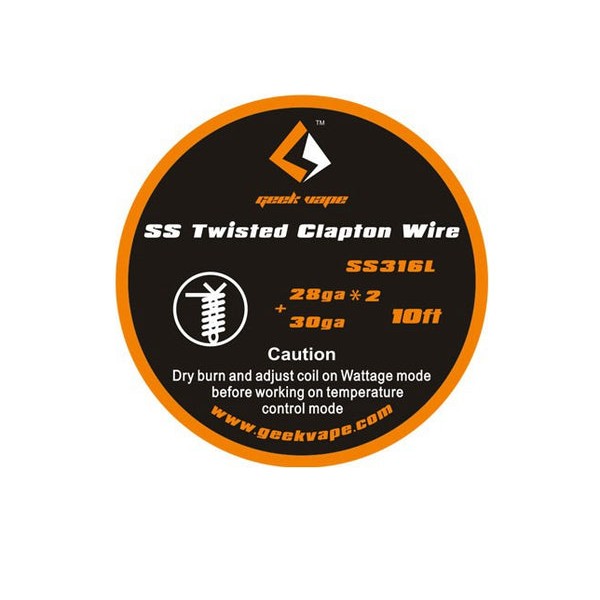1PCS-PACK Geekvape SS Twisted Clapton TC Wire (28ga*2+30ga) 10FT