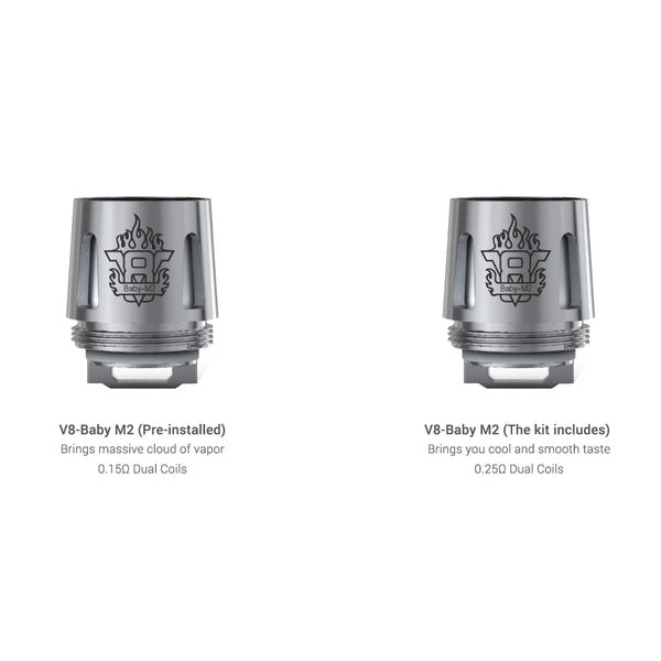 5PCS-PACK SMOK V8 Baby-M2 Replacement Coil 0.15 Ohm-0.25 Ohm