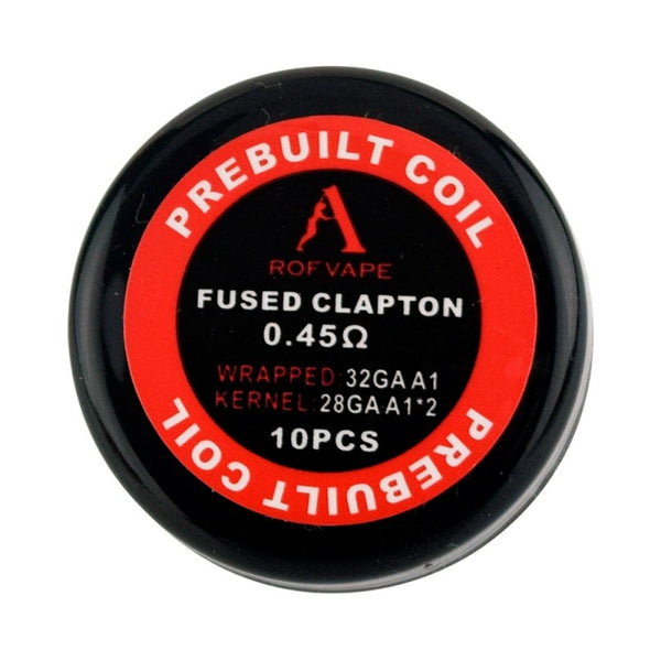 10PCS-PACK Rofvape Fused Clapton Prebuilt Coils 0.45 Ohm (28GA*2+32GA)