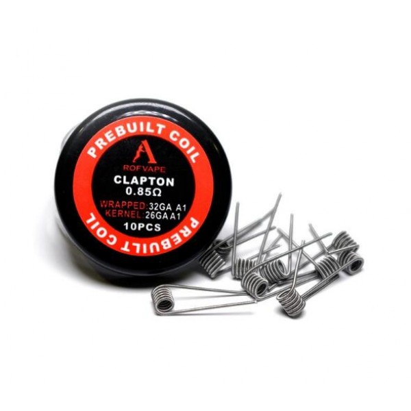 10PCS-PACK Rofvape Clapton Prebuilt Coils 0.85 Ohm (26GA+32GA)