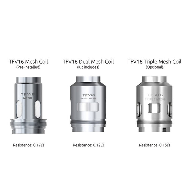 Smok TFV16 Replacement Mesh Coils 3pcs-Pack for Mag P3 Kit, TFV16 Tank, TFV18 Tank